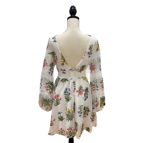 Embroidered Fit and Flare Mini Dress - Picture 2 of 3